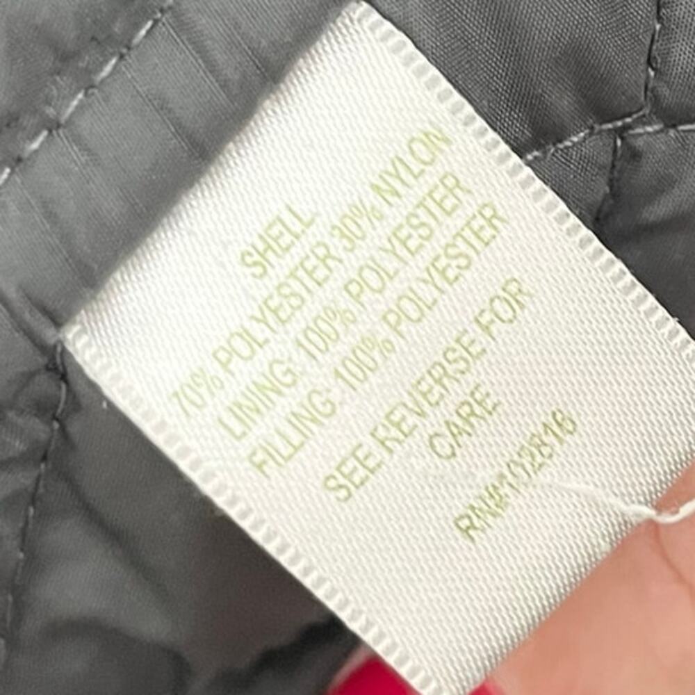 Garnet Hill Essential Quilted Coat Jacket Womens 8 Gray Pockets Outdoor NO HOOD - Picture 9 of 12